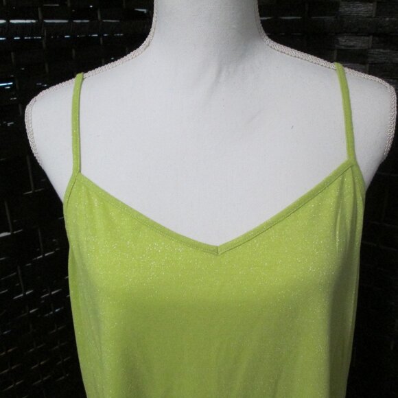 I.N.C. International Concepts 2-Pc Sparkle Robe & Chemise Set Lime Sparkle NWT - Picture 5 of 10